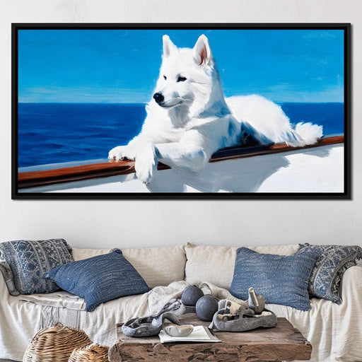 Oceanic Vista Canine Majesty Canvas Print