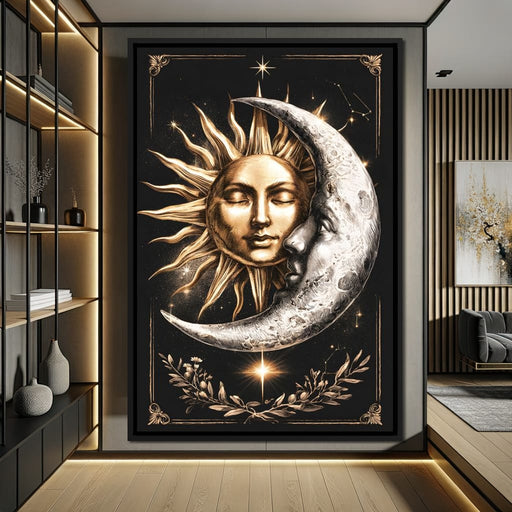 Embrace of the Solar Lunar Cycle Canvas Print