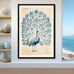 Royal Crest Of The Indigo Plumage - NicheCanvas
