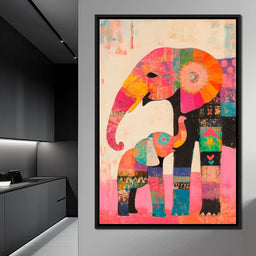 Elephant Patchwork Dreams - NicheCanvas