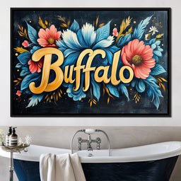 Buffalo Flowers - NicheCanvas