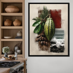 Cacao Pod Coastal Life - NicheCanvas