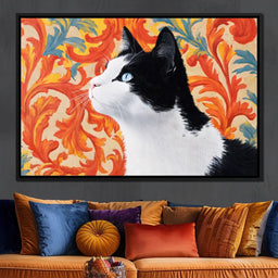Majestic Feline Flourish - NicheCanvas
