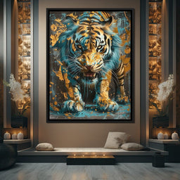 Majestic Radiance of a Golden Cat - NicheCanvas