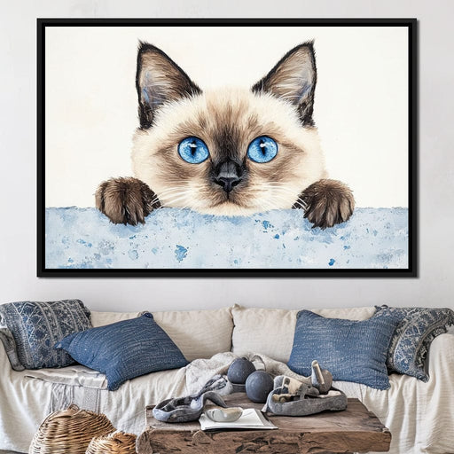 Curious Glance of Feline Eyes Canvas Print