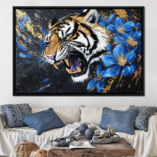 Fierce Tiger Floral Fusion - Alicia Smith Canvas Print