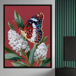 Radiant Papilio Over Floral Boughs - NicheCanvas