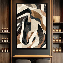 Stallion Earth and Shadow - NicheCanvas