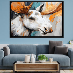 Moose Wilderness Strokes - NicheCanvas