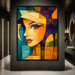 Geometric Elegance Portrait - NicheCanvas