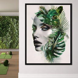 Botanical Muse Fusion Portrait - NicheCanvas