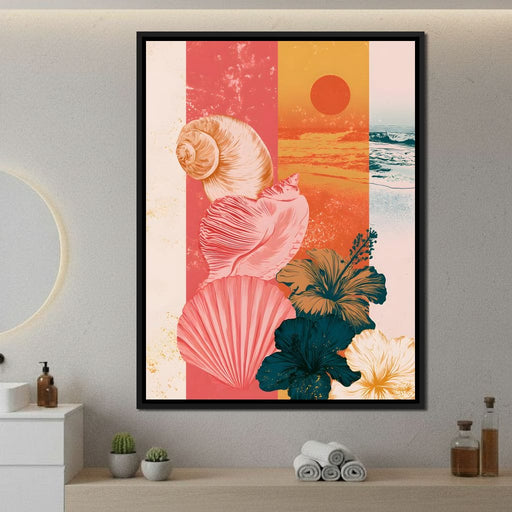 Tidal Shore And Floral Shell Canvas Print