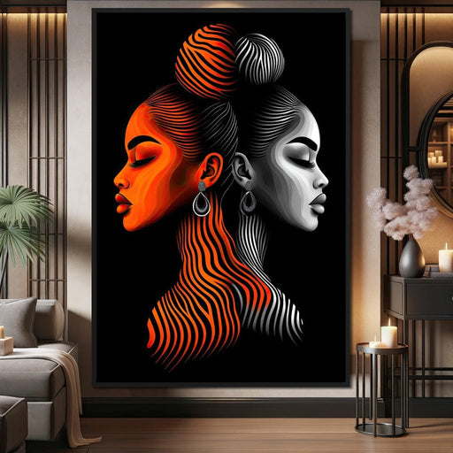 Black & Bold - TooplesArt Canvas Print