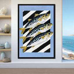 Golden Finned Trio of Tides - NicheCanvas
