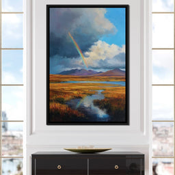 Rainbow Over Highland Moorland - NicheCanvas