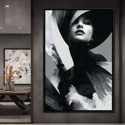 Monochrome Couture Elegance - NicheCanvas