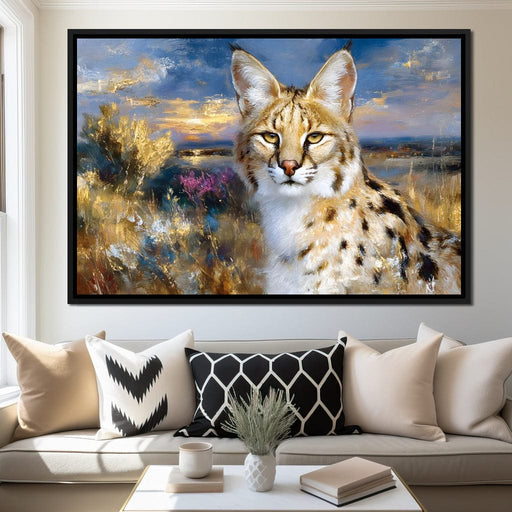 Savanna Serval Sunset Glow - Neal Hackett Canvas Print