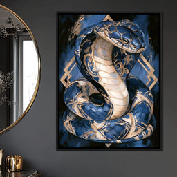 Gilded Scales Of The Midnight Serpent - NicheCanvas