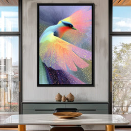 Radiant Feathered Aurora Soar - NicheCanvas