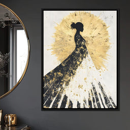 Golden Radiance Maternity Muse - NicheCanvas