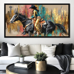 Galloping Western Gold Spirit - NicheCanvas