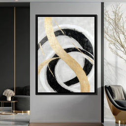 Golden Elegance Spirals - NicheCanvas