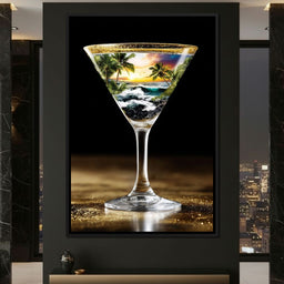 Tropical Sunset Cocktail Dream - NicheCanvas