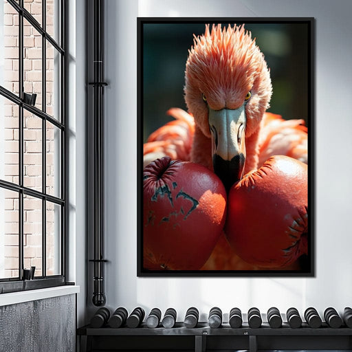 Flamingo Pugilist Canvas Print