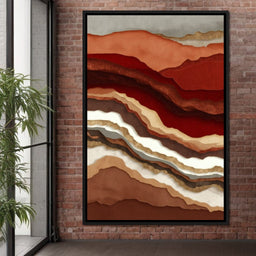 Desert Strata Gold Ridges - NicheCanvas