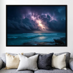 Tempest Sky Over Ocean Waves - NicheCanvas