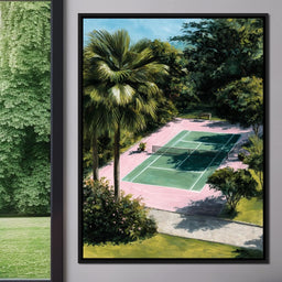 Palm Garden Tennis Court Retreat - NicheCanvas