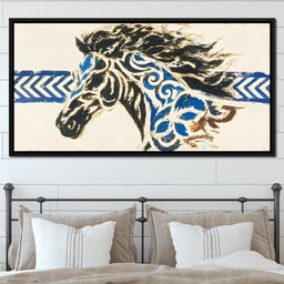 Galloping Essence of Blue - Alicia Smith - NicheCanvas