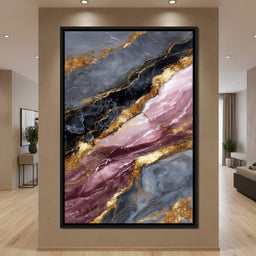 Gilded Marble Rose Current - NicheCanvas