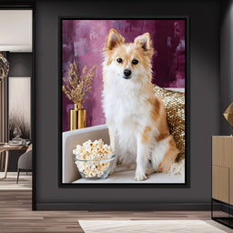 Glam Pomeranian Popcorn Night - NicheCanvas