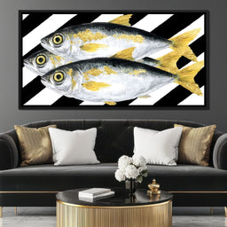 Triple Gilded Mackerel Parade - NicheCanvas