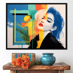 Vivid Citrus Pop Portrait Muse - NicheCanvas