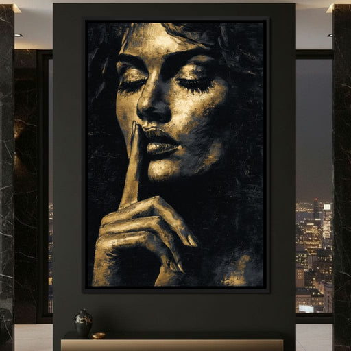 Golden Silence Portrait Muse Canvas Print