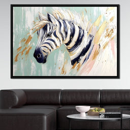 Zebra Brushstrokes - NicheCanvas