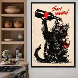 Midnight Pour for a Curious Feline - NicheCanvas