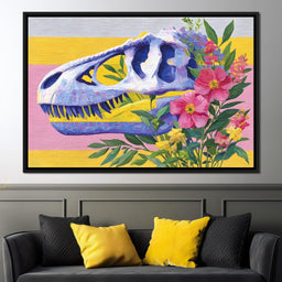Dinosaur Bloom Fusion Canvas - NicheCanvas