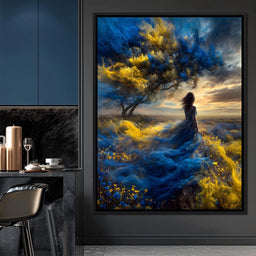 Golden Sapphire Dream Fields - NicheCanvas