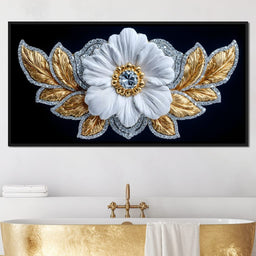 Gilded Petal Crystal Flourish - NicheCanvas