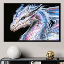 Radiant Scales of the Glacial Guardian - NicheCanvas