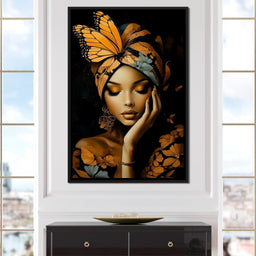 Golden Butterfly Reverie - NicheCanvas