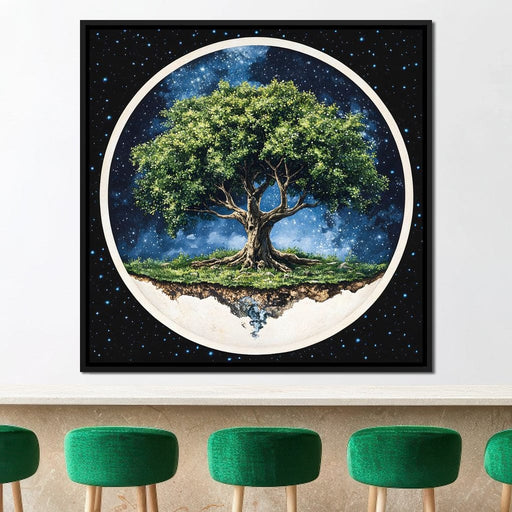 Celestial Roots Tree Canvas Print