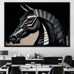 Iron Equine Spirit Descent - NicheCanvas