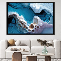 Glacial Coral Marbling - TooplesArt - NicheCanvas