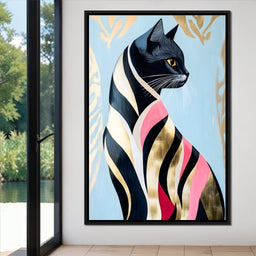 Feline Elegance Tapestry - NicheCanvas
