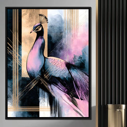 Gilded Plumage Upon Modern Horizons - NicheCanvas