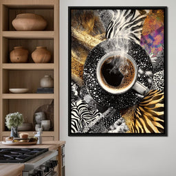 Cosmic Coffee Safari Dream - NicheCanvas